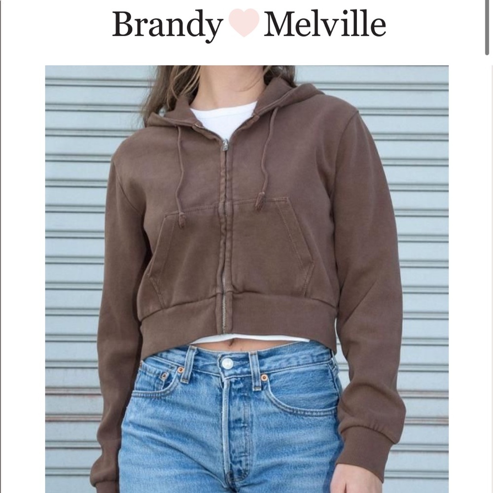 Brown Cropped Brandy Hoodie